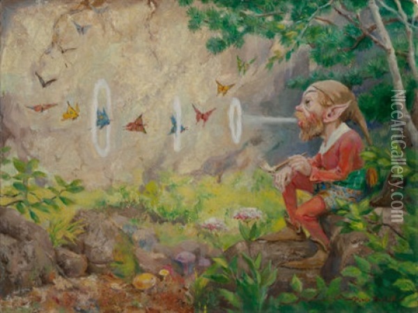 Fairyland Oil Painting - Peter Newell