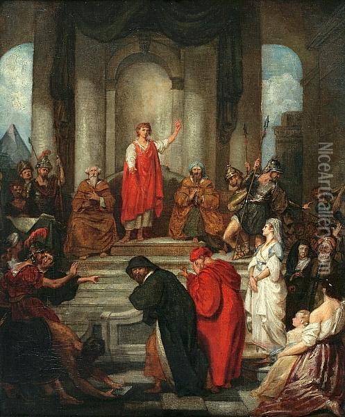 Esther Before Ahasuerus Oil Painting - Benjamin West