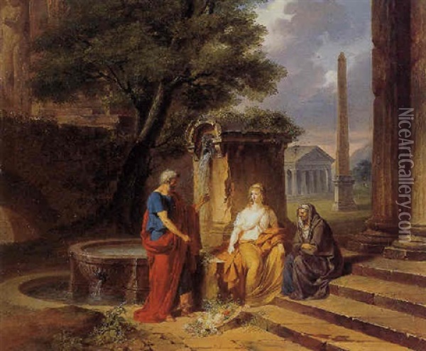Abraham Accepting Hagar Oil Painting - Louis Gauffier