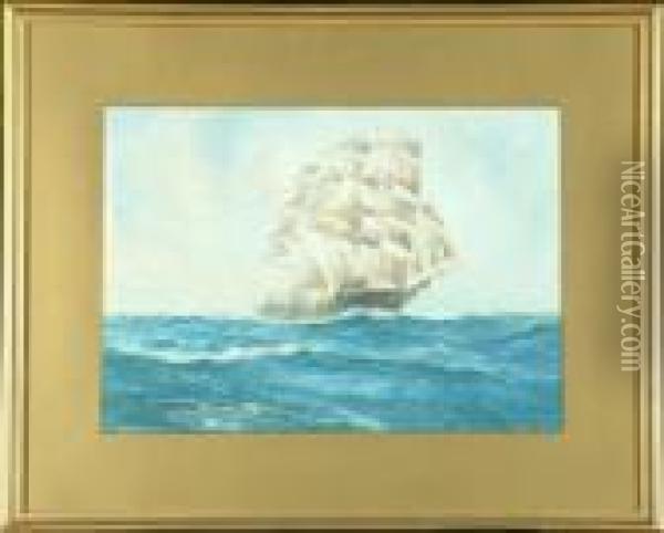 A Ship Of Yesterday Oil Painting - William Minshall Birchall