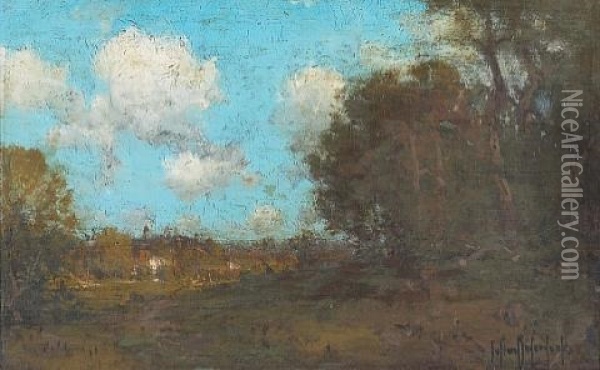 Blue Sky Over A Wooded Landscape Oil Painting - Julian Onderdonk