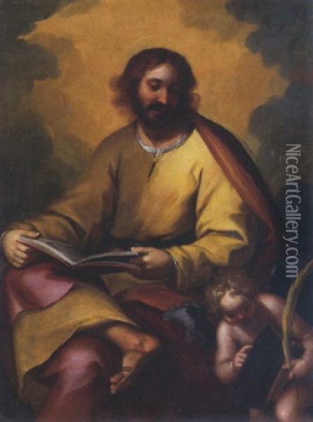 Saint Jean L'evangeliste Oil Painting - Giovanni Lanfranco