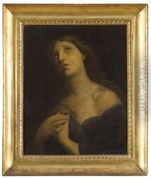 La Maddalena Penitente Oil Painting - Andrea Vaccaro