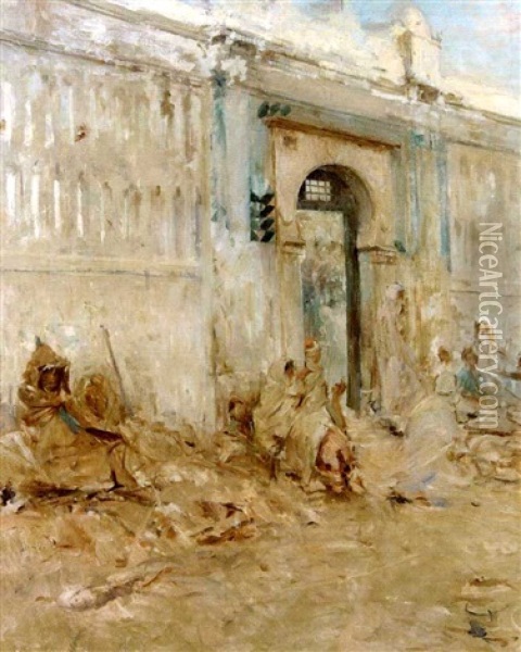 Le Mausolee De Sidi Abd El Rahman, Alger Oil Painting - Georges Gaste