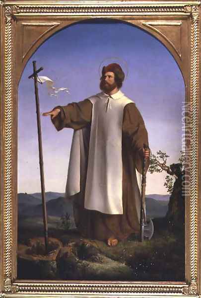 St Boniface 672-754 1832 Oil Painting - Alfred Rethel