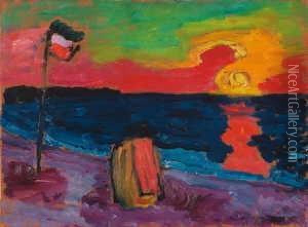 Sonnenuntergang Am Meer Oil Painting - Alexei Jawlensky