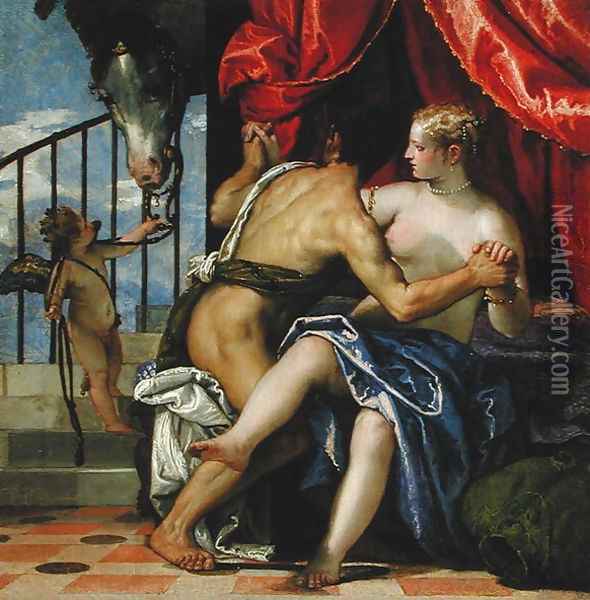 Mars and Venus Oil Painting - Paolo Veronese (Caliari)