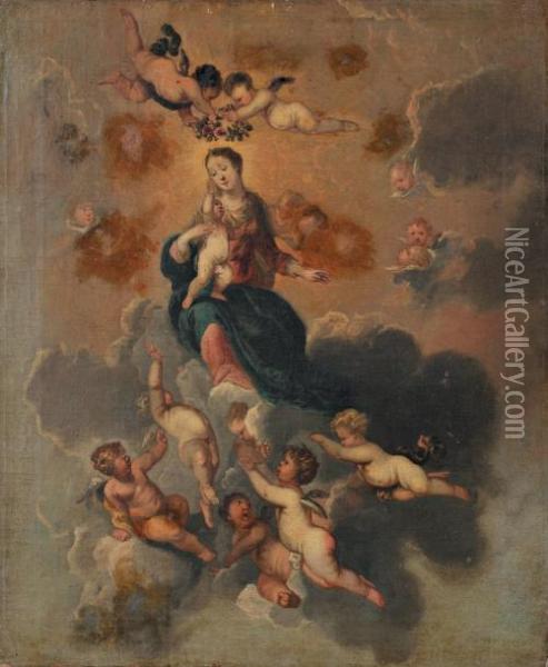 Vierge De L'immaculee Conception Oil Painting - Juan De Valdes Leal