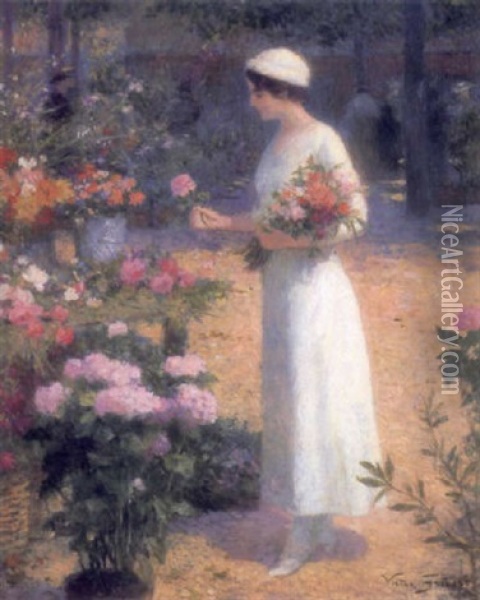 A La Marche Des Fleurs Oil Painting - Victor Gabriel Gilbert