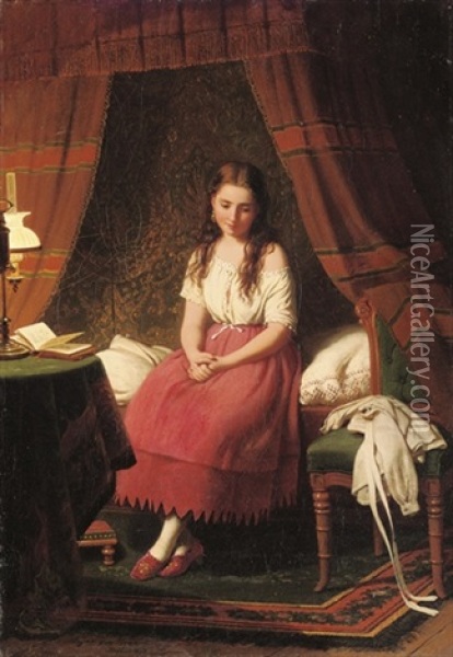 Contemplation Oil Painting - Johann Georg Meyer von Bremen