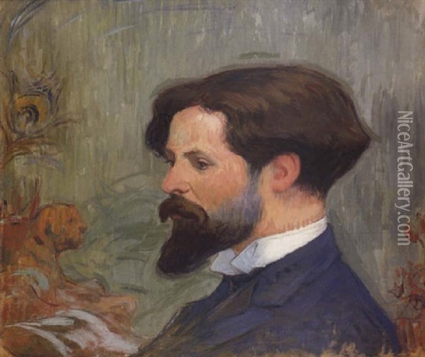 Portrait De Debussy Oil Painting - Claude Emile Schuffenecker