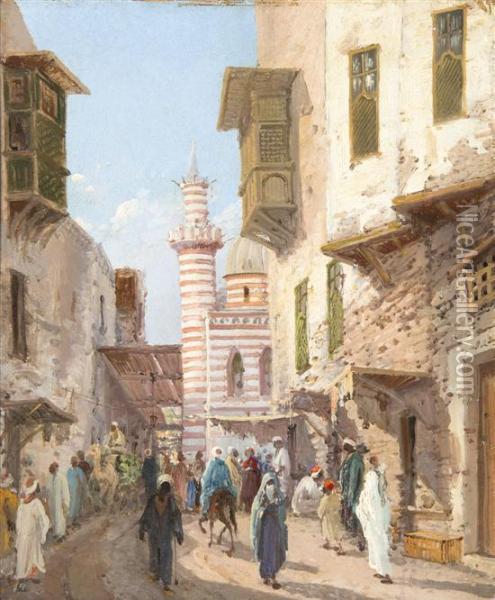 Cairo Scene Oil Painting - Gustavo Simoni