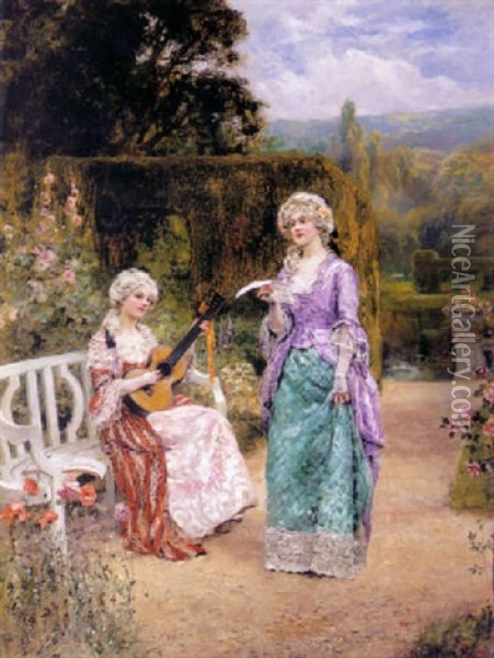 A Summer's Afternoon Oil Painting - Henry John Yeend King