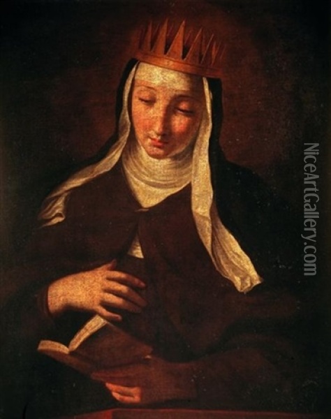 Sainte Helene Oil Painting - Giovanni Battista Salvi (Il Sassoferrato)