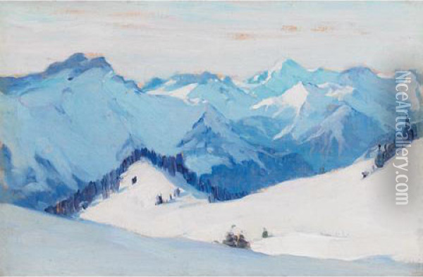 Villars, Suisse Oil Painting - Clarence Alphonse Gagnon