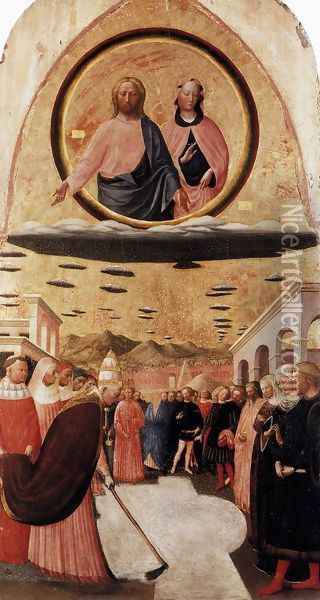 Founding of S. Maria Maggiore 1420s Oil Painting - Tommaso Masolino (da Panicale)