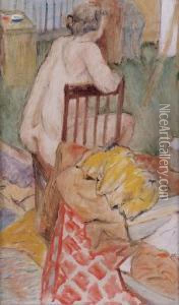 Female Nude Oil Painting - Henry Bainbridge Maccarter