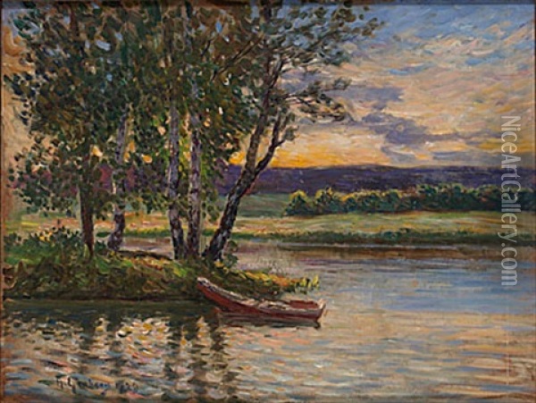 Eka Vid Sommarsjo Oil Painting - Anton Genberg