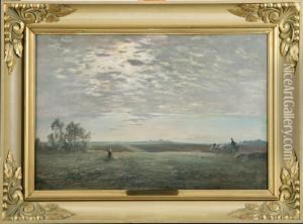 Landskap Oil Painting - Henri Louis Foreau