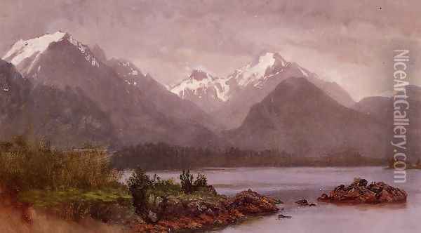 The Grand Tetons Wyoming Oil Painting - Albert Bierstadt