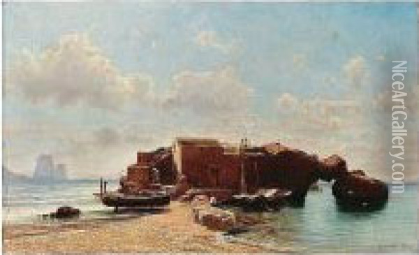 View Of Capri Oil Painting - Aleksei Petrovich Bogolyubov