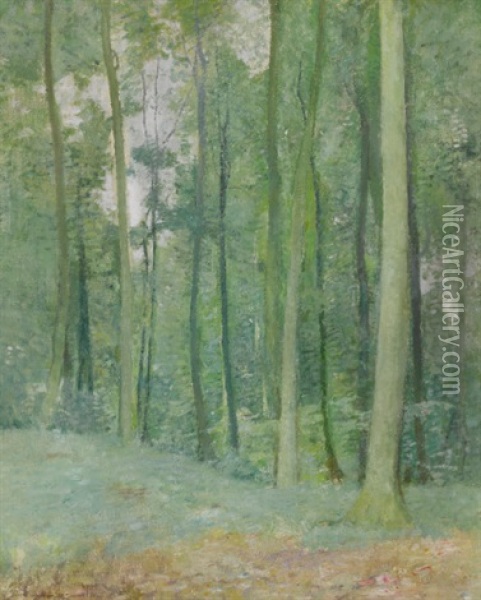 Wooded Landscape Oil Painting - Emil Carlsen