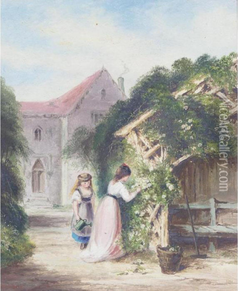 Garden Scenes Oil Painting - S.L. Kilpack
