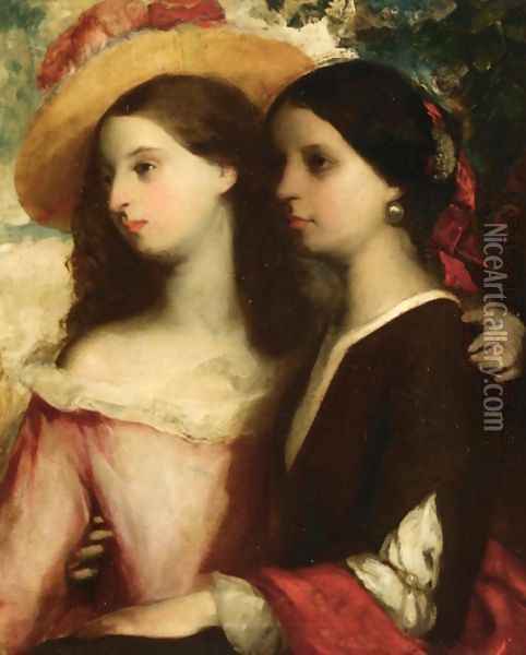 Friends Oil Painting - William Etty