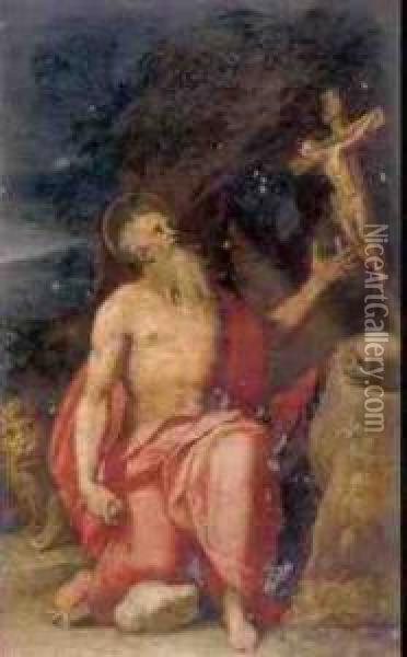 Saint Jerome In The Wilderness Oil Painting - Lorenzo Sabatini
