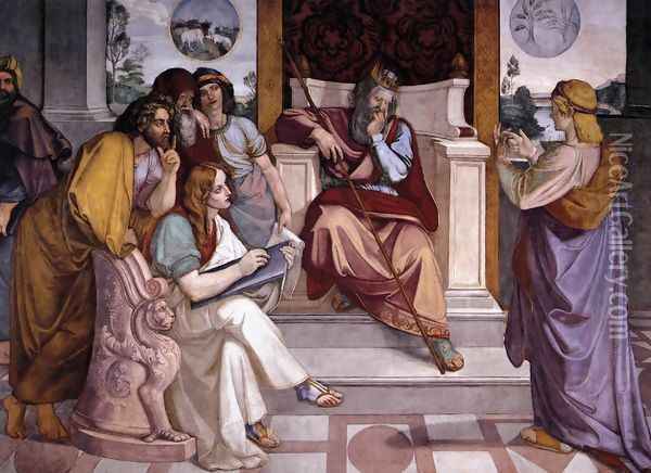 Joseph Interpreting Pharaoh's Dream 1816-17 Oil Painting - Peter von Cornelius