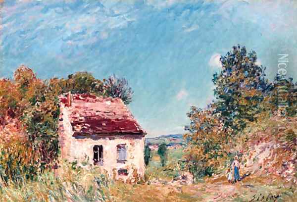La maison abondonnee Oil Painting - Alfred Sisley