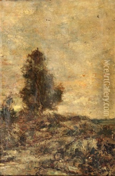 Paysage Avec Arbres A Cailac Oil Painting - Louis-Hilaire Carrand