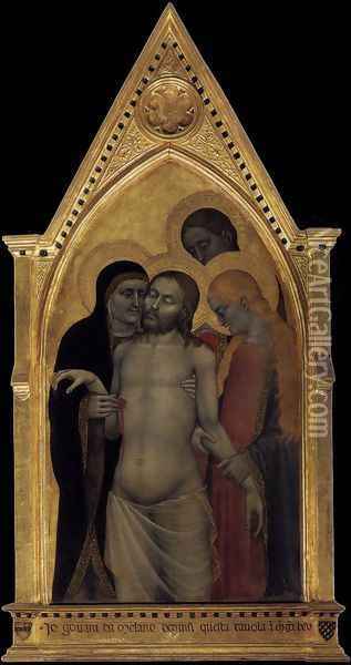 Pieta 1365 Oil Painting - Giovanni Da Milano
