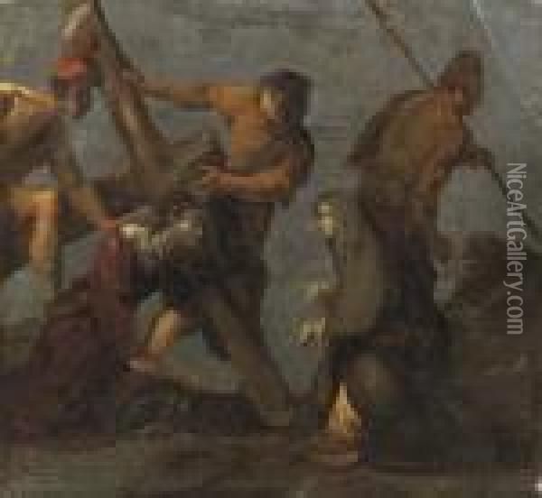 Cristo Al Calvario Oil Painting - Leonaert Bramer