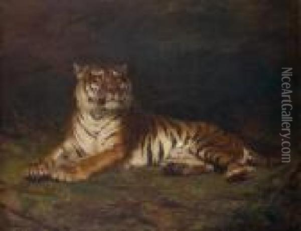 Le Tigre Oil Painting - Gustave Surand