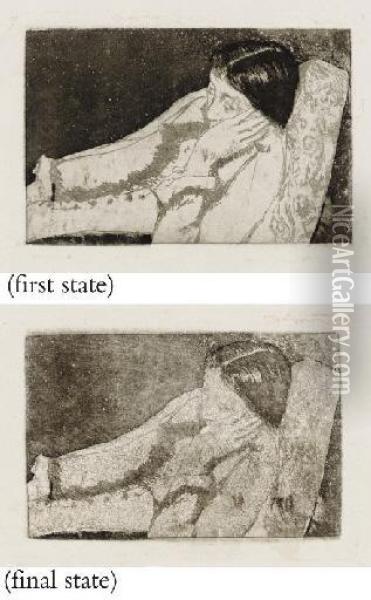 Meditation: Two States (b. 67) Oil Painting - Mary Cassatt