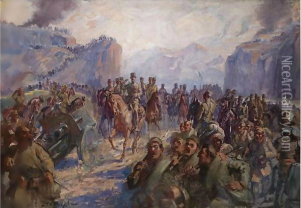 After The Battle Of Kresna Oil Painting - Georgios Roilos