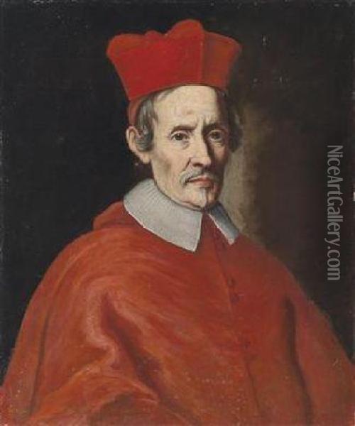 Portrait Of A Cardinal / Ritratto Di Uncardinale Oil Painting - Giovanni Battista (Baciccio) Gaulli