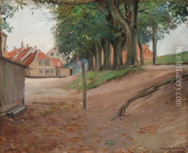 Near The Old Embankment In Nyborg Oil Painting - Albert Gottschalk