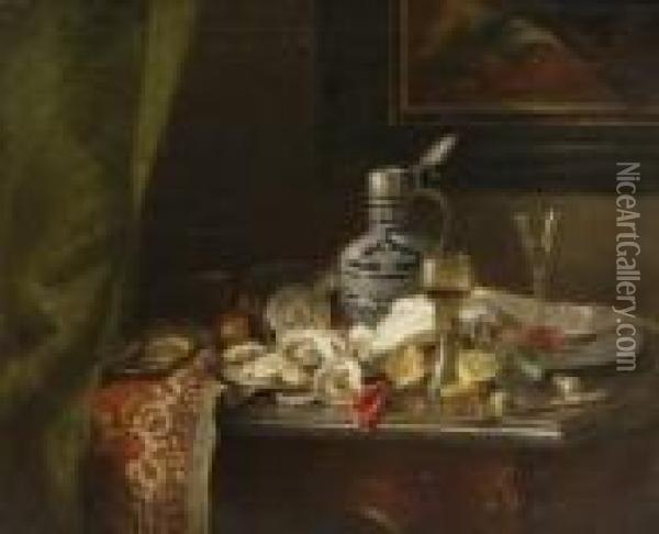 Stillleben: Oil Painting - Adolf Heinrich Lier