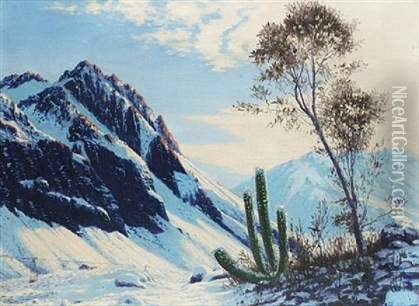 Amongst The Snows Of The Andes Oil Painting - Alfredo Helsby