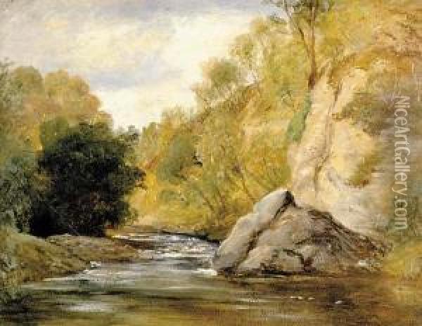River Scene Oil Painting - William Havell