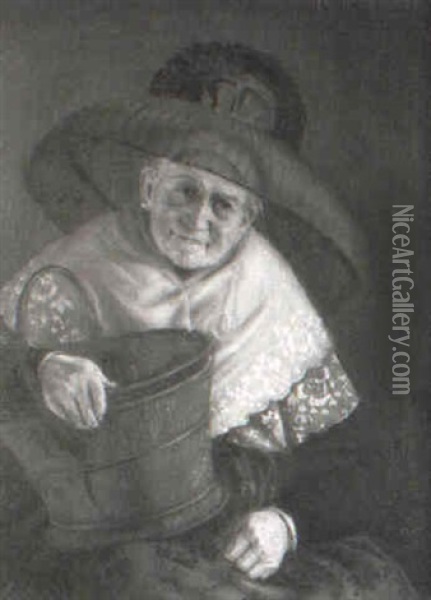 Bildnis Einer Alten Frau In Tracht Oil Painting - Richard Nitsch