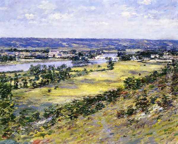 Valley Of The Seine From Giverny Heights Oil Painting - Theodore Robinson