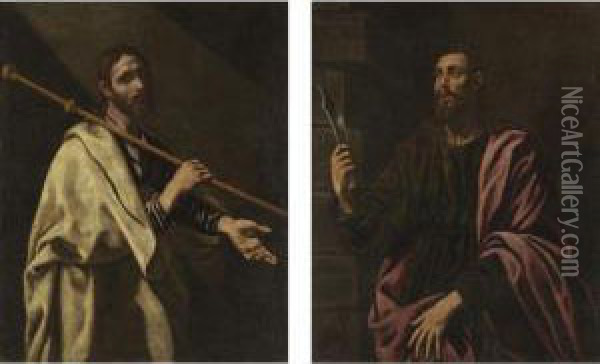 Saint Bartholomew Oil Painting - Luis Tristan