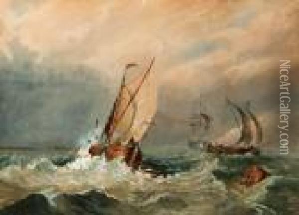 High Seas Oil Painting - Samuel Bough