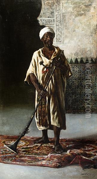 The Moorish Guard Of Qadis Oil Painting - Federico Godoy Castro