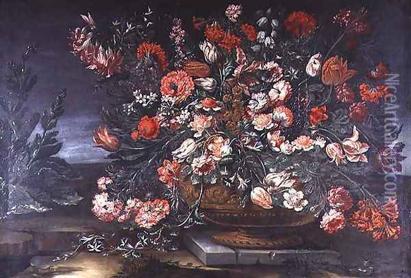 Still Life of Flowers Oil Painting - Andrea Scacciati