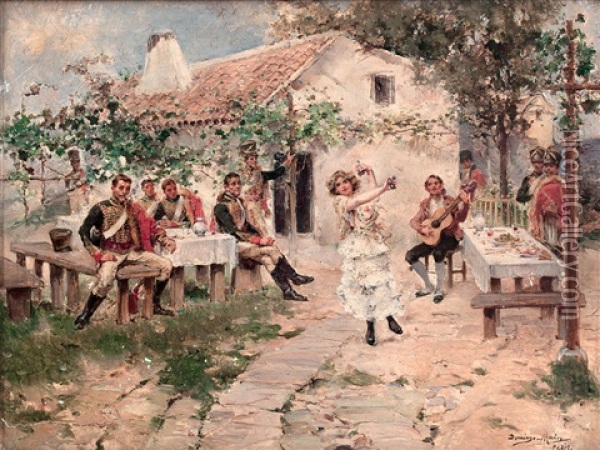 Danza Espanola Oil Painting - Domingo Munoz y Cuesta