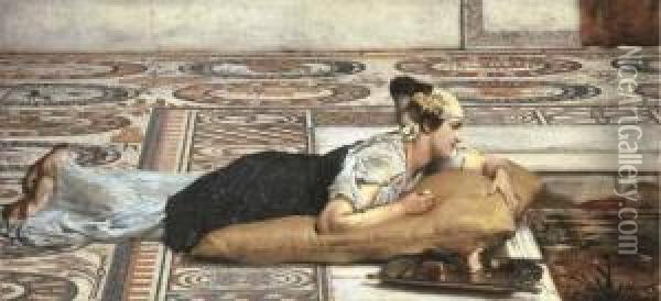 Water Pets Oil Painting - Sir Lawrence Alma-Tadema